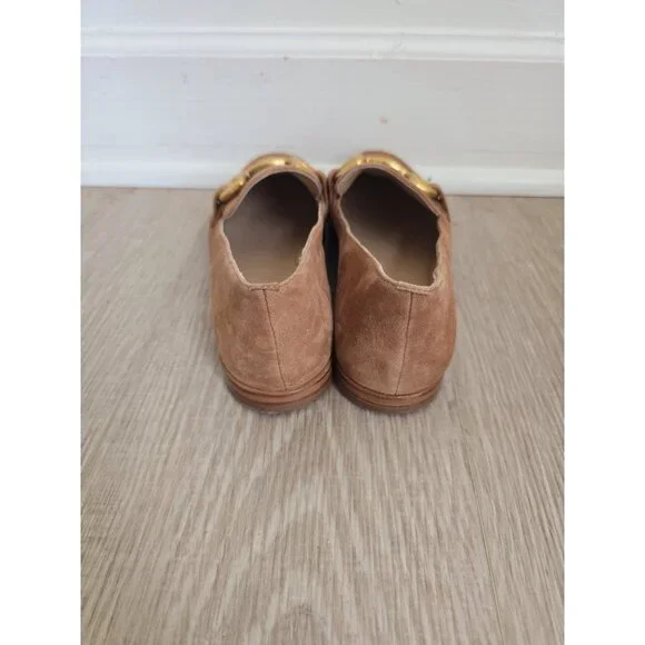 Boden Iris Snaffle Loafers Shoes Horsebit Suede Leather 39 8 Tan Brown Slip On - Picture 5 of 11